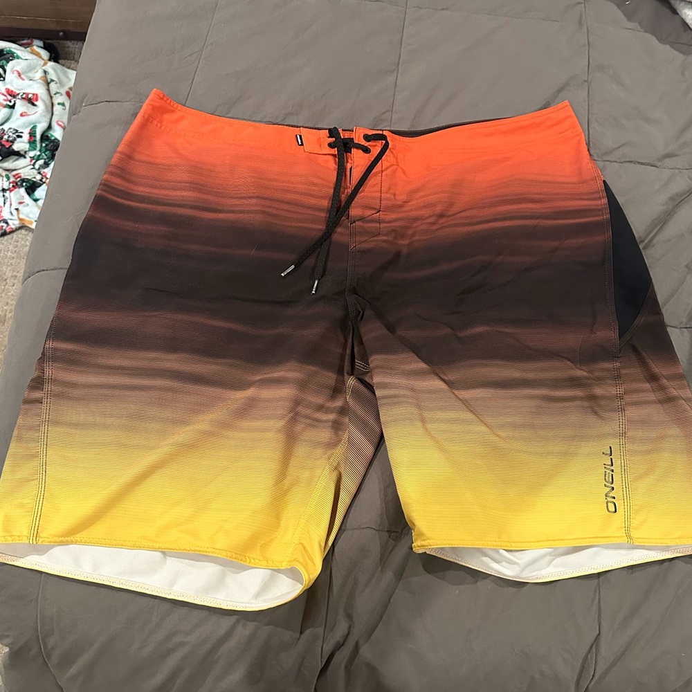 O'Neill Men's Gradient Board Shorts - Orange and Yellow